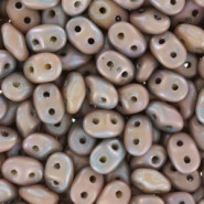 SuperDuo Beads 2.5x5mm Matte Nebula - Opaque Beige